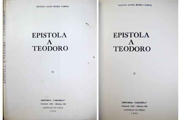 Epístola a Teodoro. ["A la memoria del malogrado amigo Don …