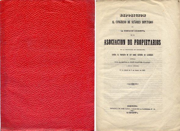 Esposición al Congreso de Señores Diputados por la Comisión Directiva …
