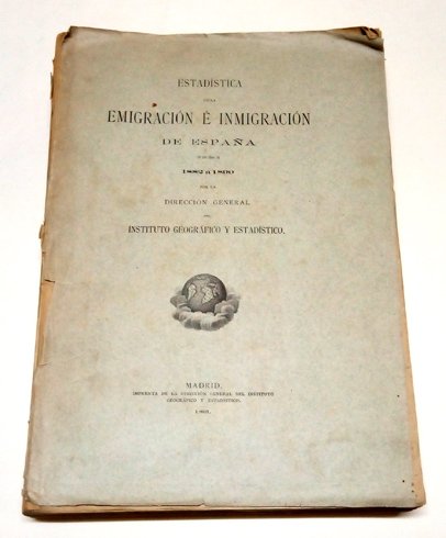 Estadística de la Emigración e Inmigración de España en los … | Immagine principale