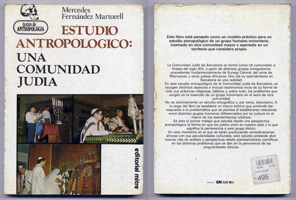 Estudio Antropológico: Una comunidad judía. [Barcelona].