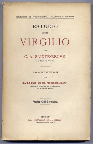 Estudio sobre Virgilio. Traducción de Luis de Terán.
