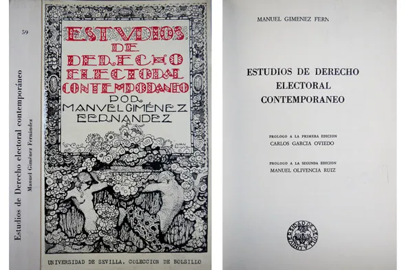 Estudios de Derecho Electoral contemporáneo. Prólogo de Carlos García Oviedo …