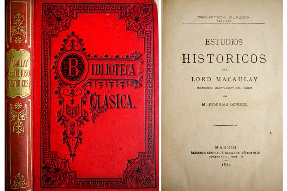 Estudios Históricos. Traducidos directamente del inglés por Mariano Juderías Bender.
