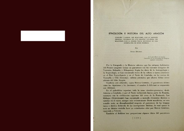 Etnología e Historia del Alto Aragón.