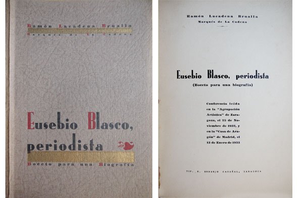 Eusebio Blasco, periodista. Boceto para una biografía. Conferencia leída en …