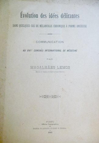 Évolution des idées délirantes dans quelques cas de mélancolie chronique …