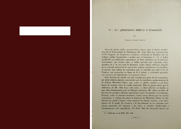 F- > H-. ¿Fenómeno Ibérico o Romance?.