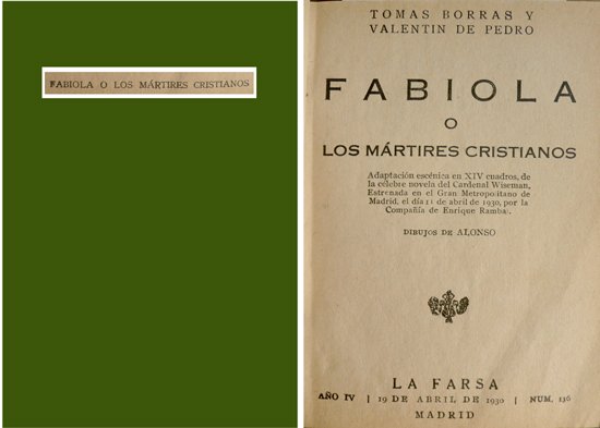 Fabiola ó Los Mártires Cristianos. Adaptación escénica en XIV cuadros, …