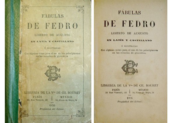 Fábulas de Fedro, liberto de Augusto, en latín y castellano.
