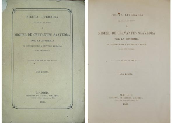 Fiesta Literaria celebrada en honor de Miguel de Cervantes Saavedra, …