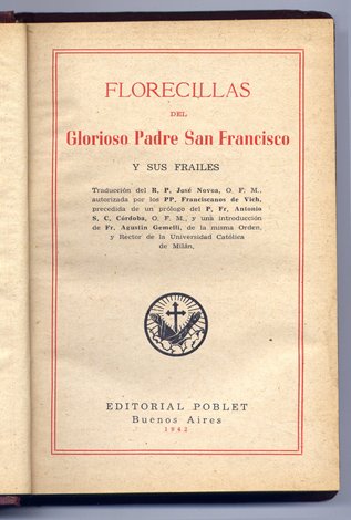 Florecillas del Glorioso Padre San Francisco y sus Frailes. Traducción … | Immagine principale