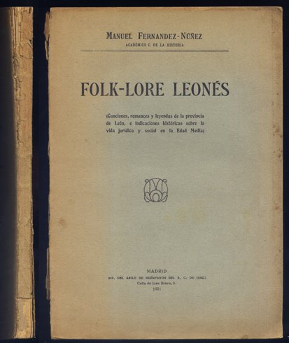 Folk-lore Leonés. (Canciones, romances y leyendas de la provincia de … | Immagine principale