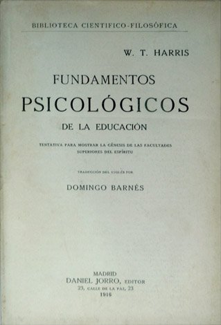 Fundamentos Psicológicos de la Educación. Tentativa para mostrar la génesis …