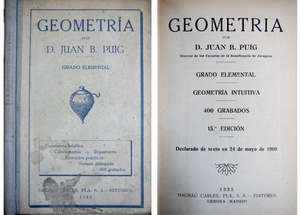 Geometría. Grado elemental. Geometría intuitiva. Declarado de texto en 24 …
