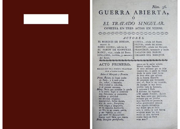 Guerra abierta ó El Tratado singular. Comedia en tres actos …