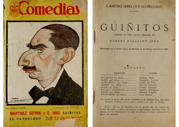 Guiñitos. Comedia en tres actos original de Robert Pleasant Joke. …
