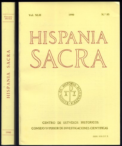 Hispania Sacra. Revista de Historia Eclesiástica de España. Número 85, …