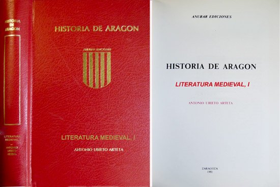 Historia de Aragón. II: Literatura Medieval, I.