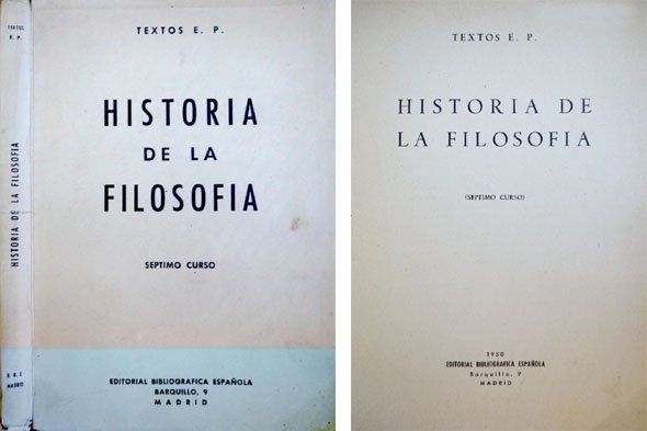 Historia de la Filosofía. Séptimo Curso.