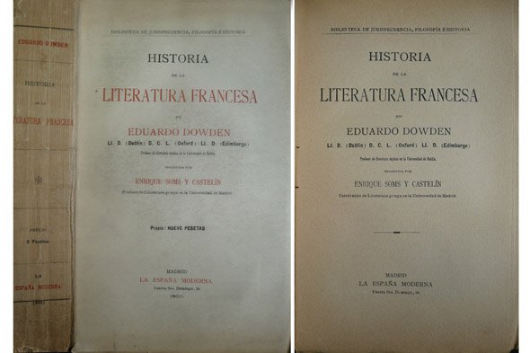 Historia de la Literatura Francesa. Traducida por Enrique Soms y …