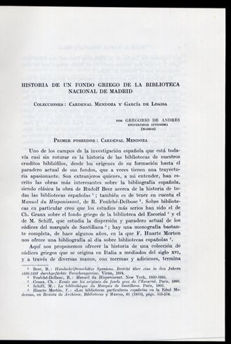 Historia de un Fondo Griego de la Biblioteca Nacional de …
