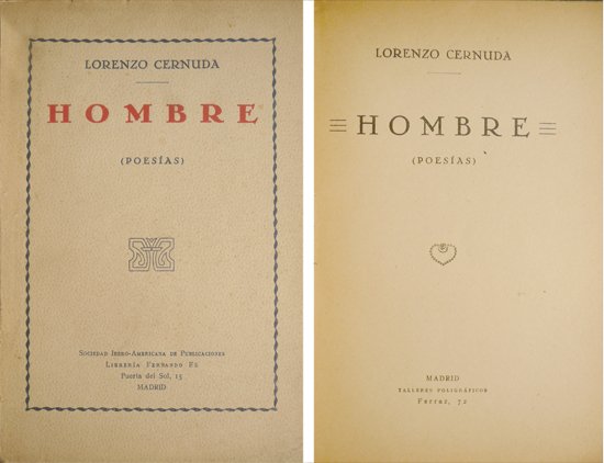 Hombre. Poesías.
