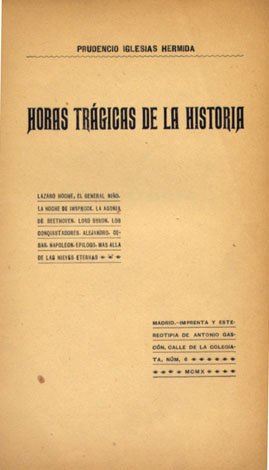 Horas trágicas de la Historia. [Lázaro Hoche, el general niño. … | Immagine principale