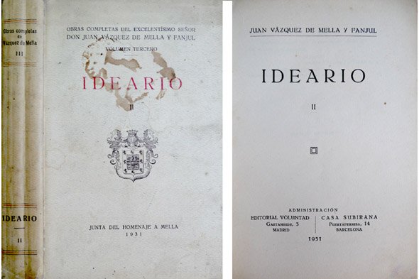 Ideario. Tomo II. Prólogo de Rafael Marín Lázaro.