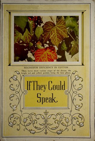 If they could speak. Characteristics symptoms of plant food deficiences …