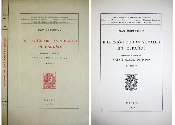 Inflexión de las vocales en español. Traducción y notas de …