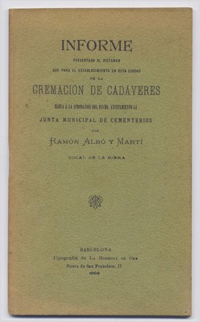 Informe presentado al Dictámen que para el establecimiento en esta …