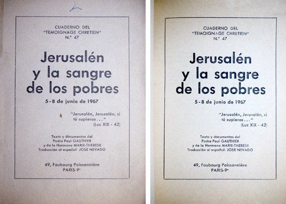 Jerusalén y la sangre de los pobres. [Del 5 al …