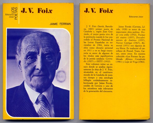 Josep Vicenç Foix. Con una bio-bibliografía, por Carme Sobrevilla i …