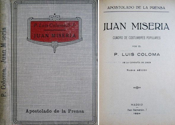 Juan Miseria. Cuadro de costumbres populares.