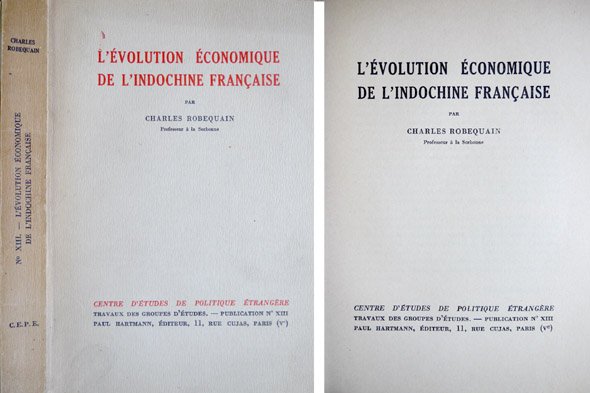 L'Évolution économique de l'Indochine française.