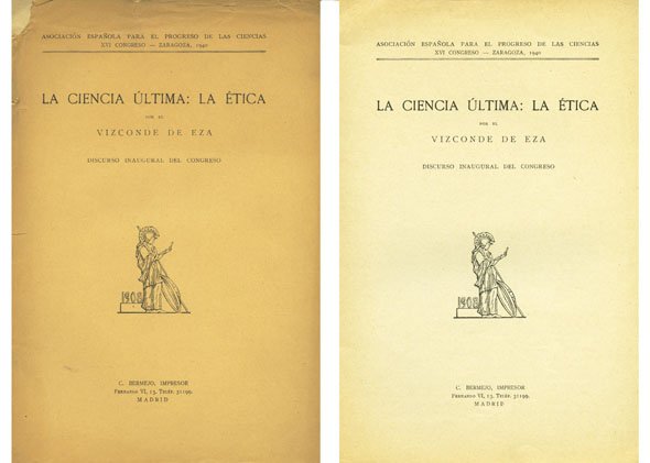 La Ciencia última: la Ética. Discurso inaugural del XVI Congreso … | Immagine principale