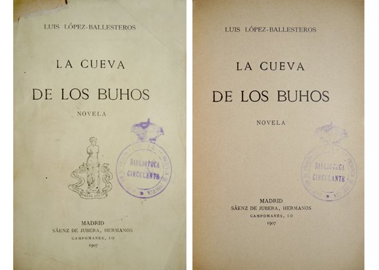 La cueva de los buhos. Novela.