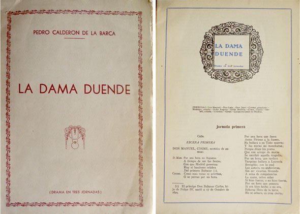 La dama duende. Drama en tres jornadas.