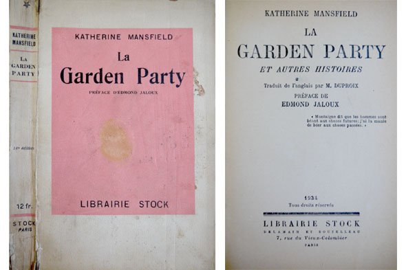 La Garden Party et autres histoires. Traduit de l'anglais par …