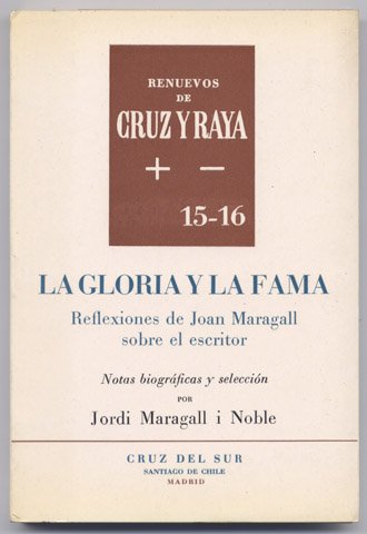 La Gloria y la Fama. Reflexiones de Joan Maragall sobre …