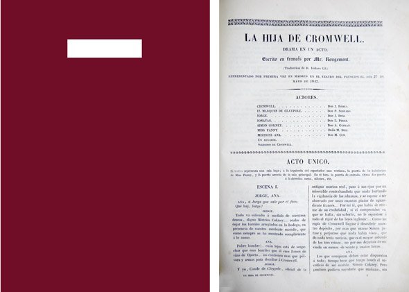 La Hija de Cromwell. Drama en un acto. Traducción de …