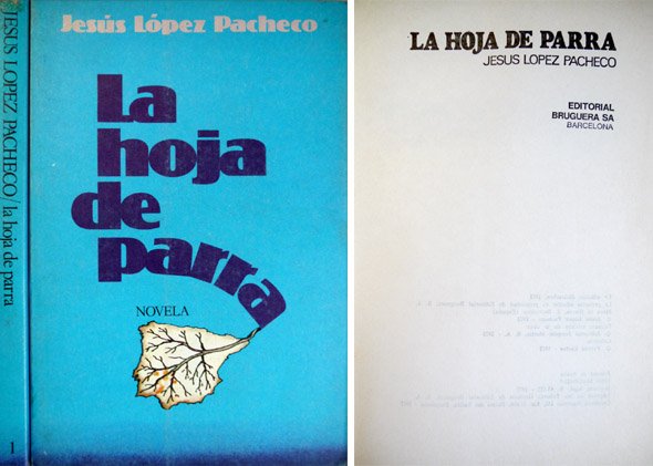 La hoja de parra. Novela.