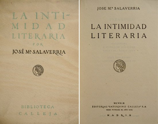 La intimidad literaria.