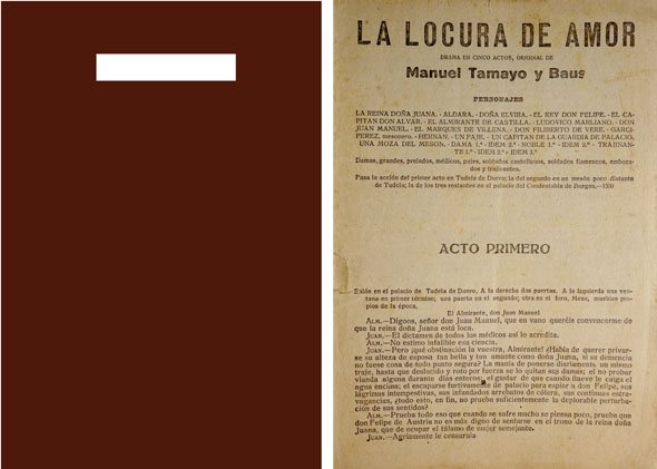 La locura del amor. Drama en cinco actos.
