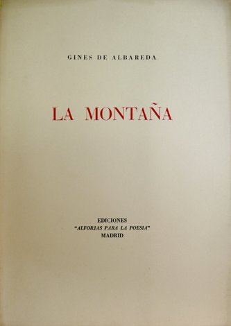 La Montaña. Poemas.