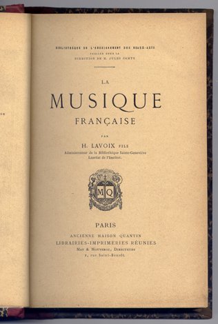 La Musique Française. | Immagine principale