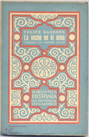 La noche en el alma. Comedia en cuatro actos.