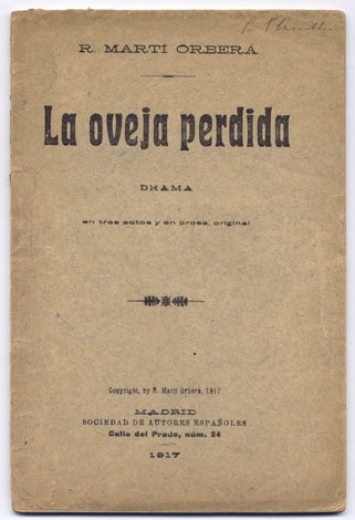 La oveja perdida. Drama en tres actos.
