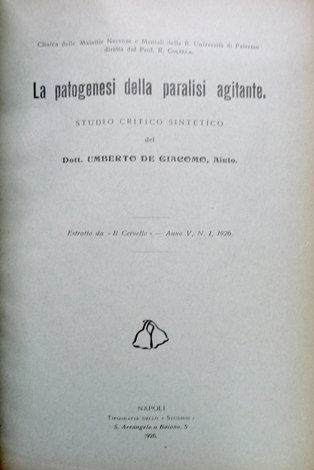 La patogenesi della paralisi agitante. Studio critico sintetico.