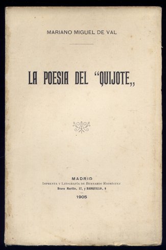 La poesía del Quijote. Discurso leído en el Ateneo de … | Immagine principale